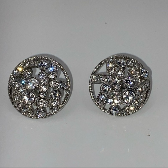 GivenchySilver Clip-on Earrings with Crystals